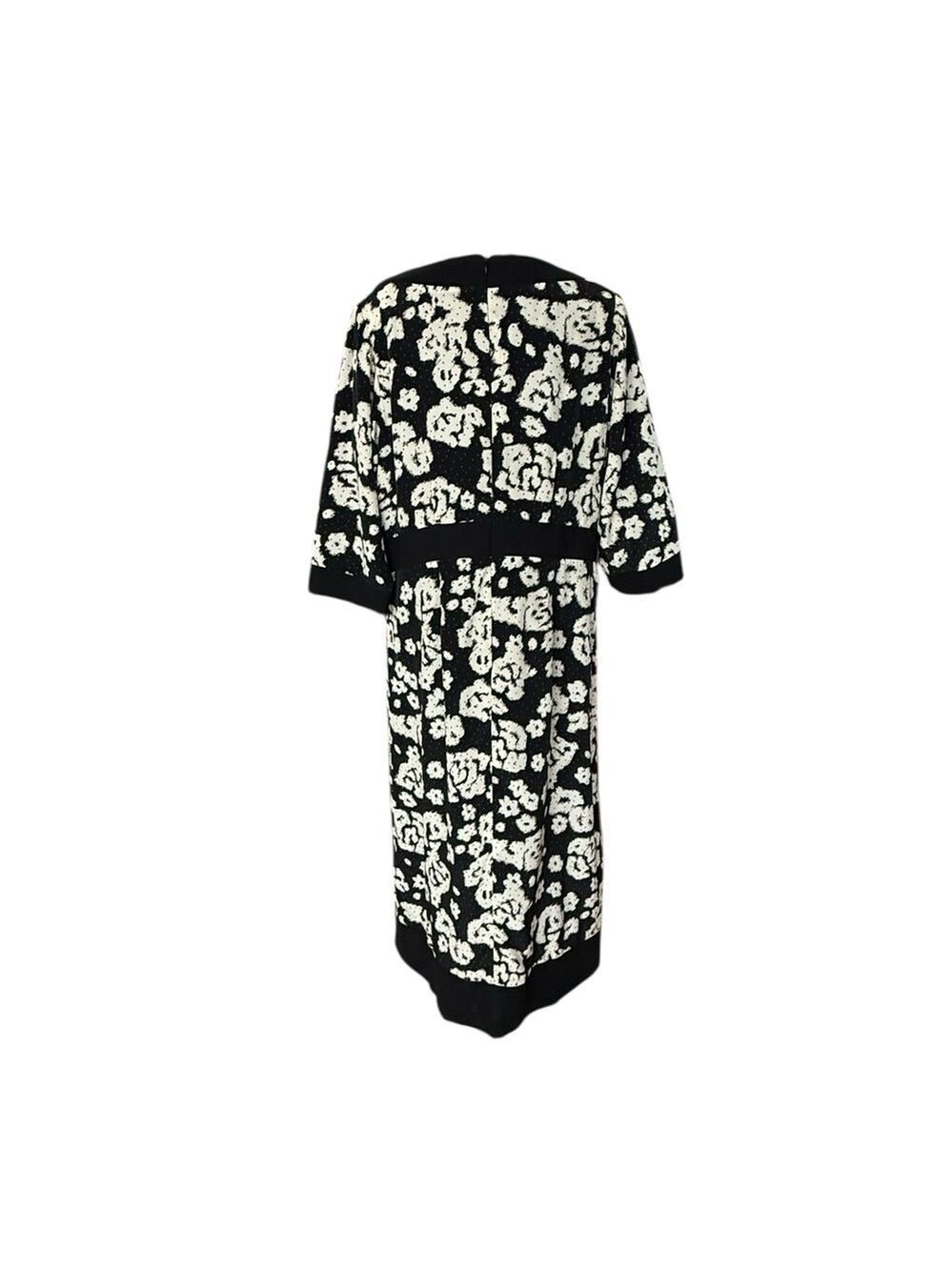 Floral Black and White Dress - Picture 3 of 5